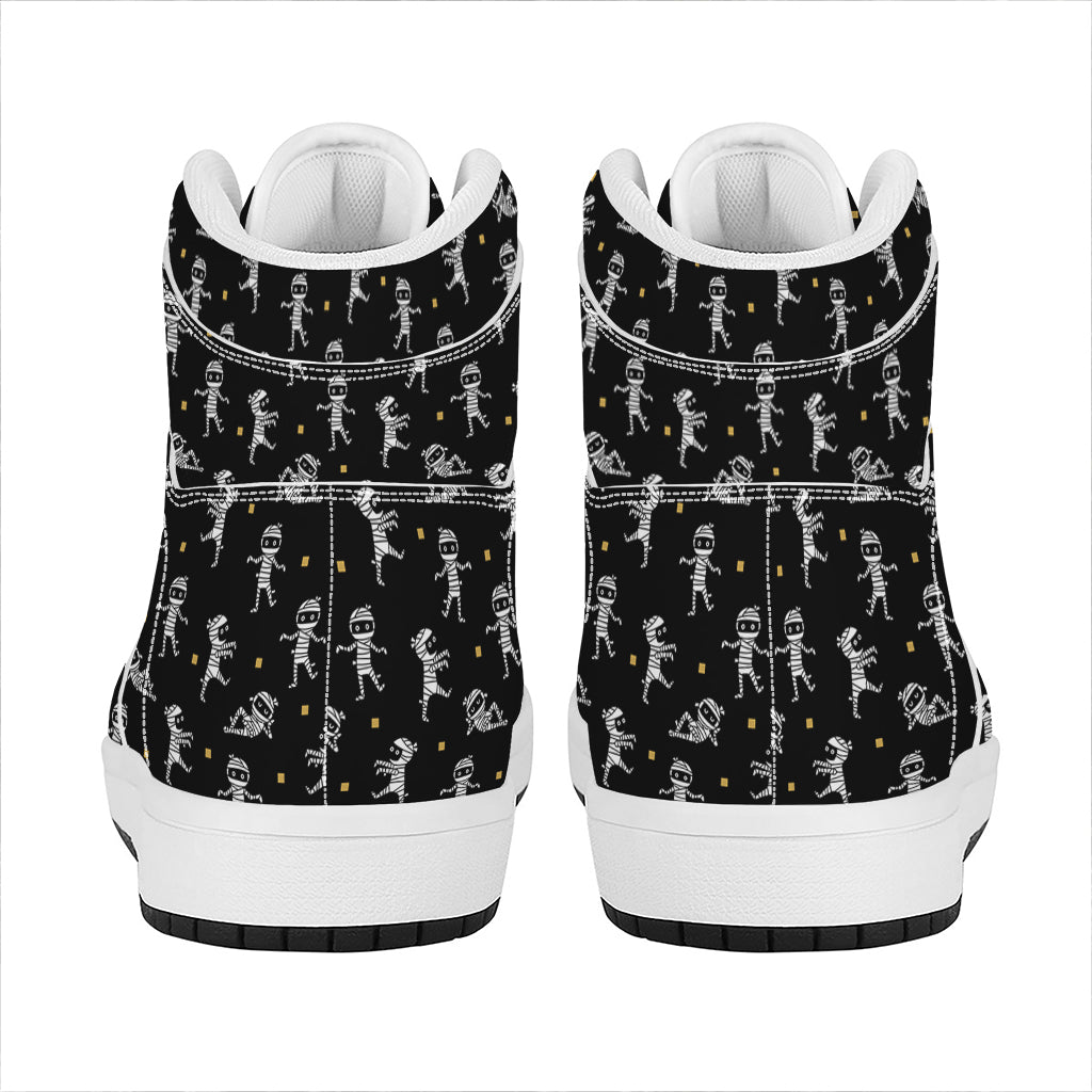 Cute Mummy Pattern Print High Top Leather Sneakers