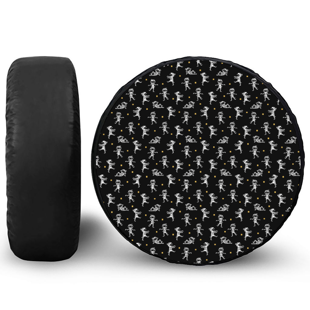 Cute Mummy Pattern Print Leather Spare Tire Cover