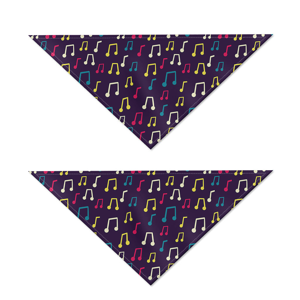 Cute Music Notes Pattern Print Dog Bandana
