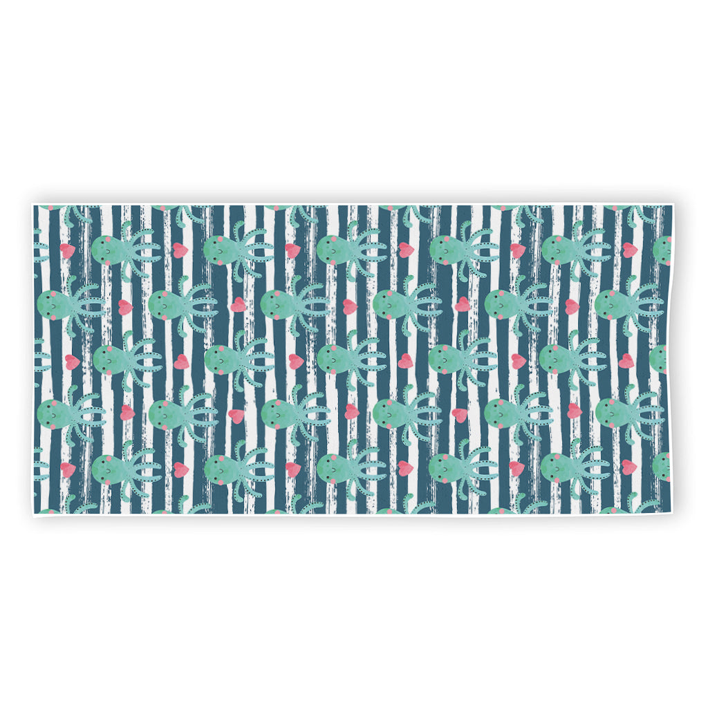 Cute Octopus Pattern Print Beach Towel