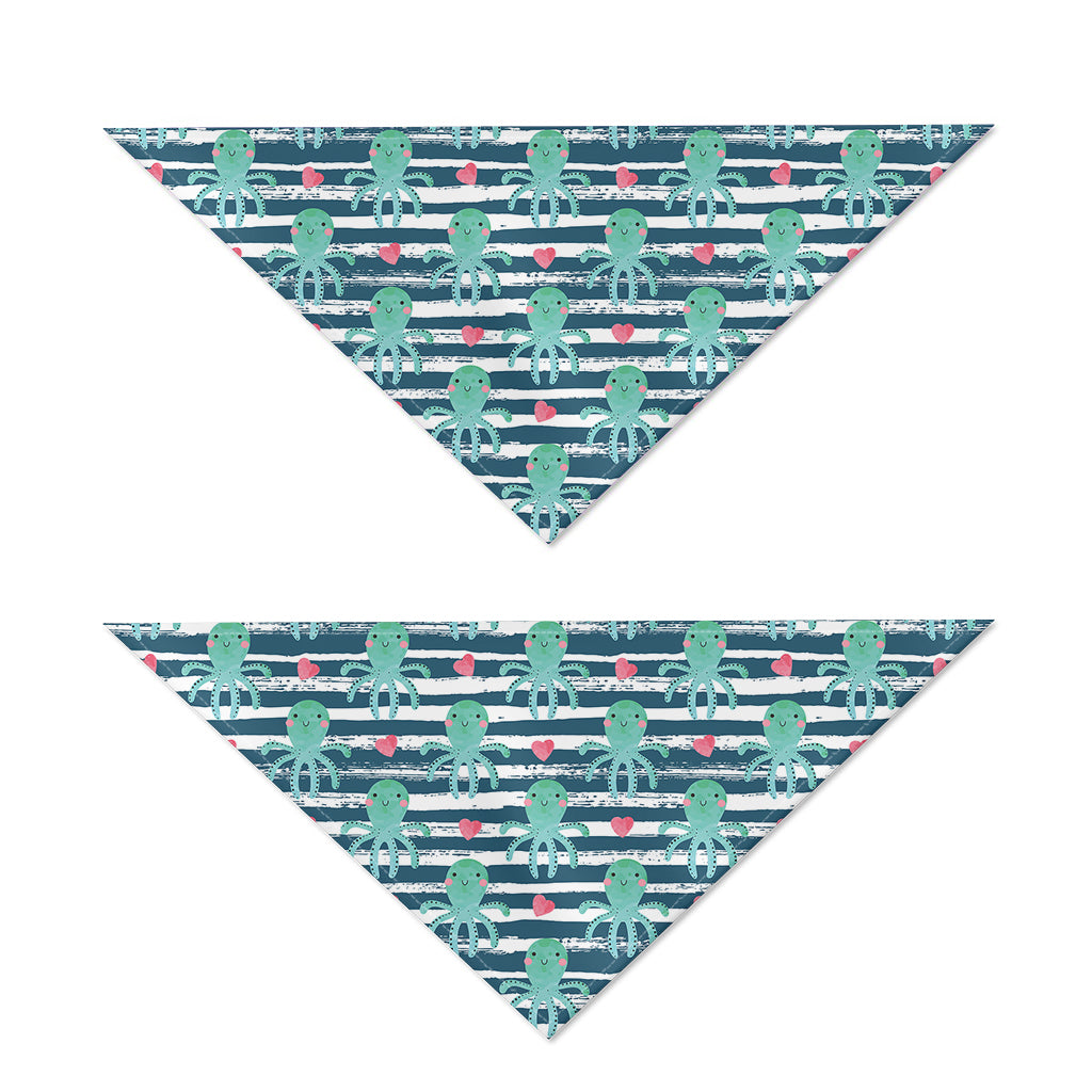 Cute Octopus Pattern Print Dog Bandana