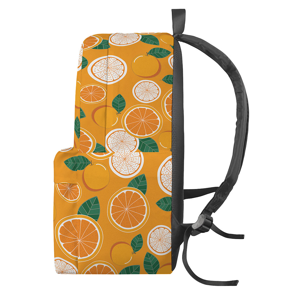 Cute Orange Fruit Pattern Print Backpack