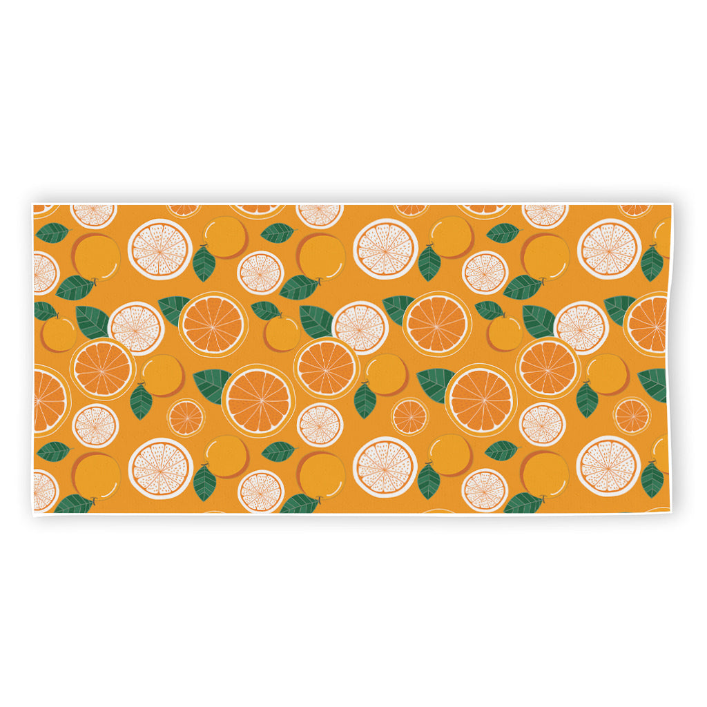 Cute Orange Fruit Pattern Print Beach Towel