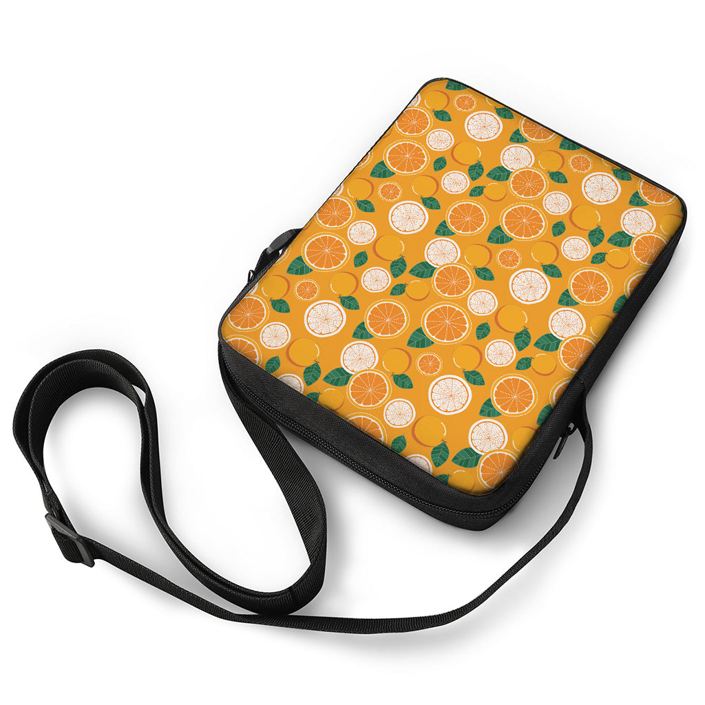 Cute Orange Fruit Pattern Print Rectangular Crossbody Bag