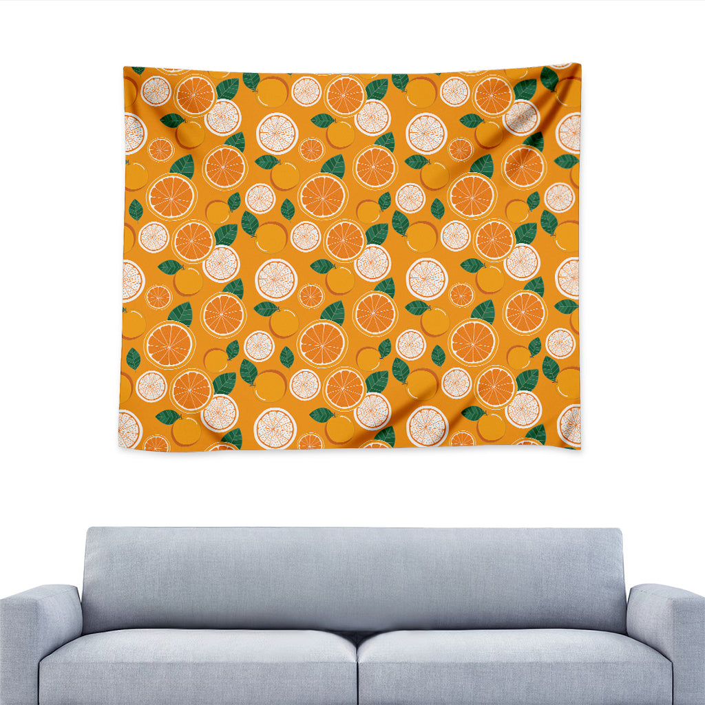Cute Orange Fruit Pattern Print Tapestry