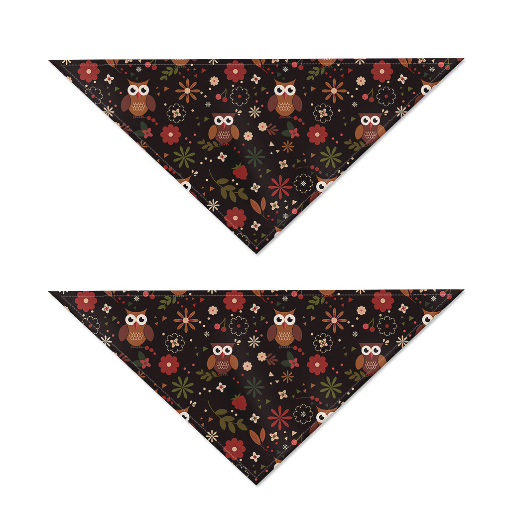 Cute Owl Print Dog Bandana