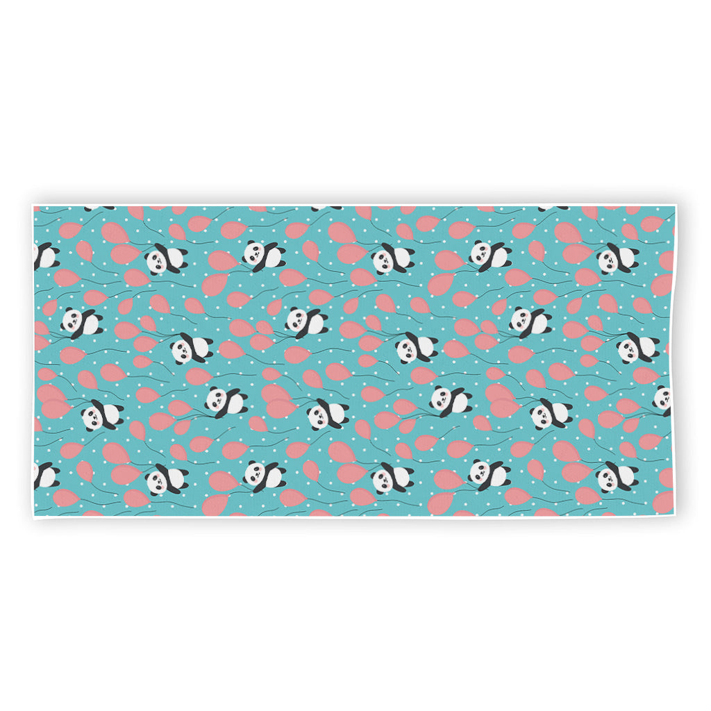 Cute Panda And Balloon Pattern Print Beach Towel