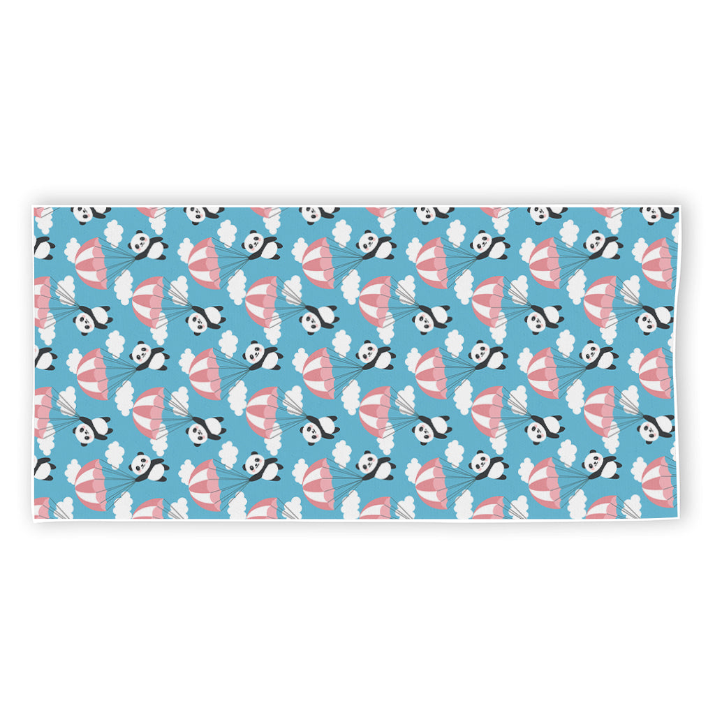 Cute Panda And Parachute Pattern Print Beach Towel