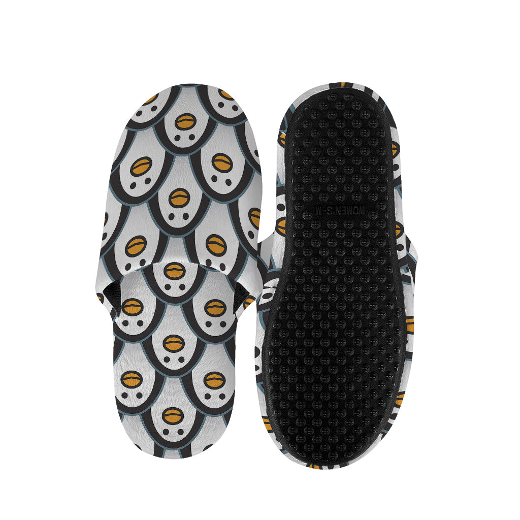 Cute Penguin Face Pattern Print Slippers