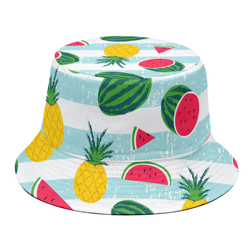 Cute Pineapple Watermelon Pattern Print Bucket Hat