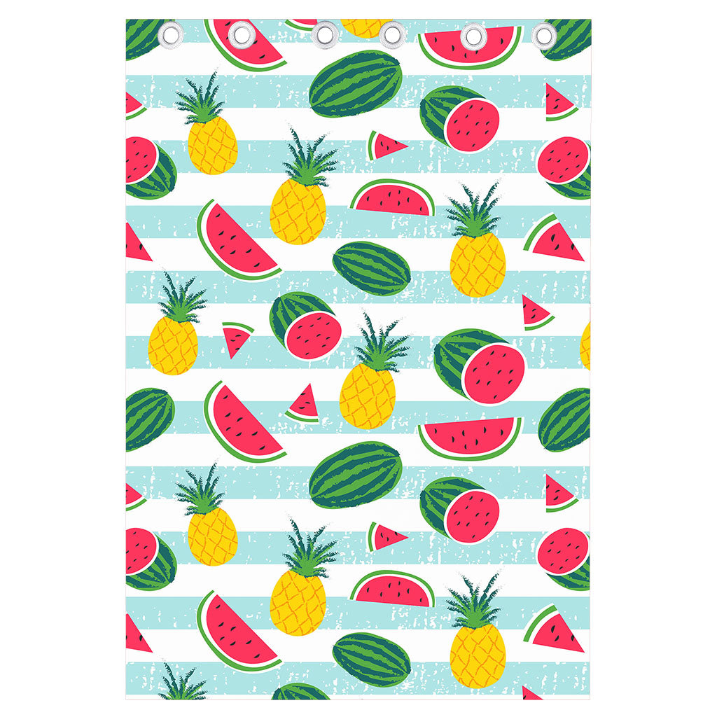 Cute Pineapple Watermelon Pattern Print Curtain
