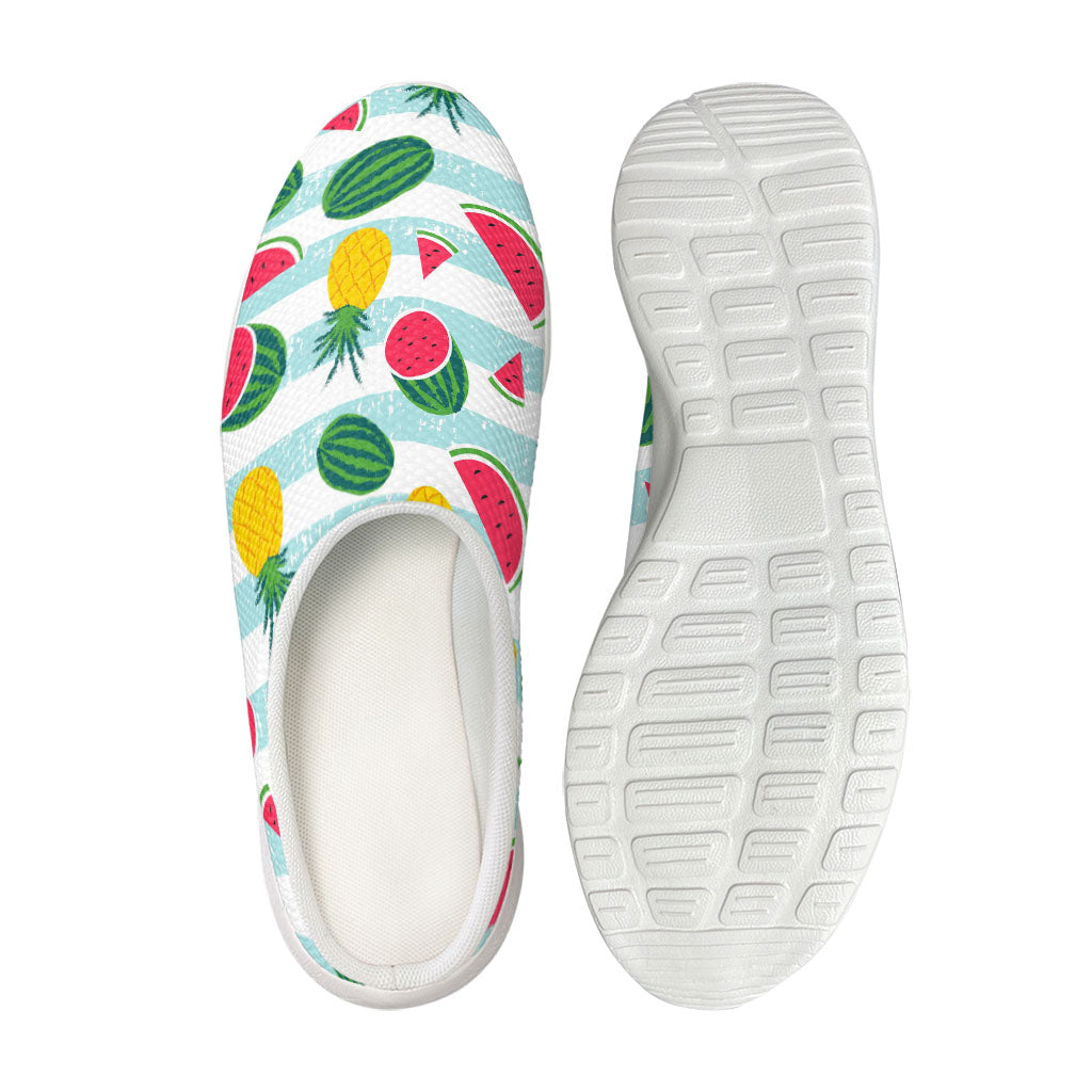 Cute Pineapple Watermelon Pattern Print Mesh Casual Shoes