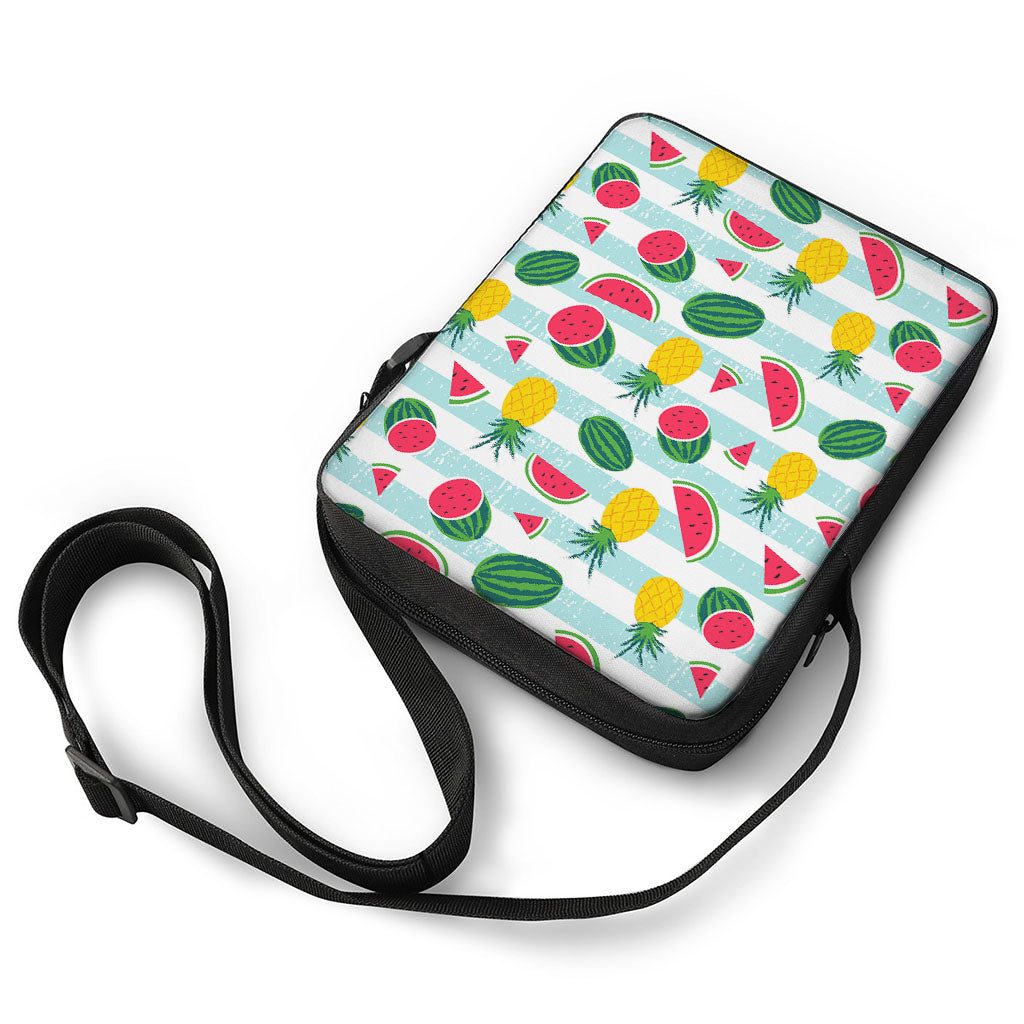 Cute Pineapple Watermelon Pattern Print Rectangular Crossbody Bag