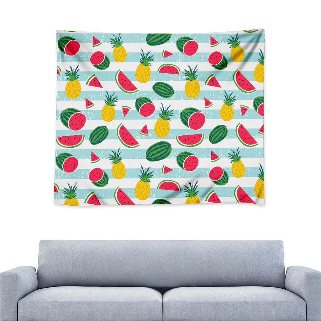 Cute Pineapple Watermelon Pattern Print Tapestry