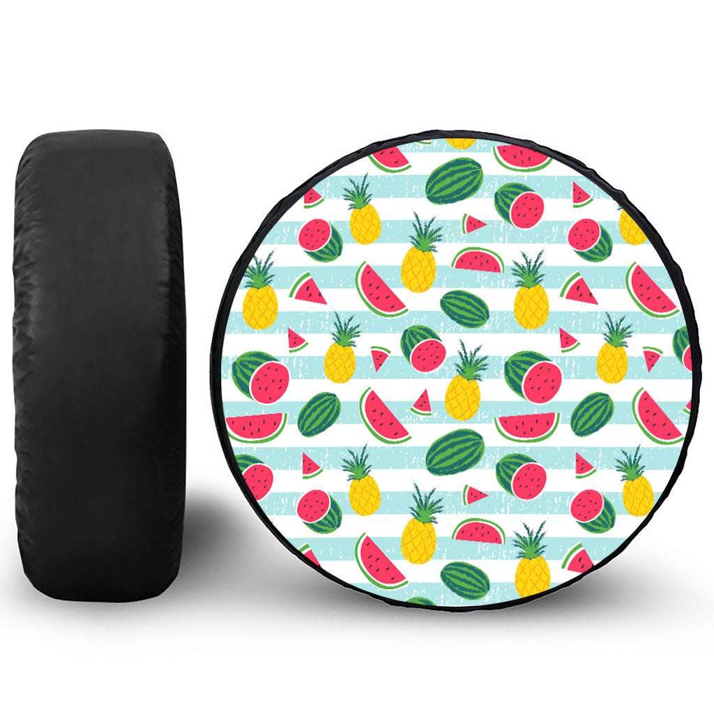 Cute Pineapple Watermelon Pattern Print Tire Cover