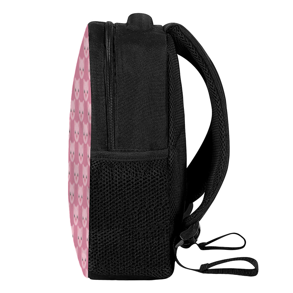 Cute Pink Pig Pattern Print Casual Backpack