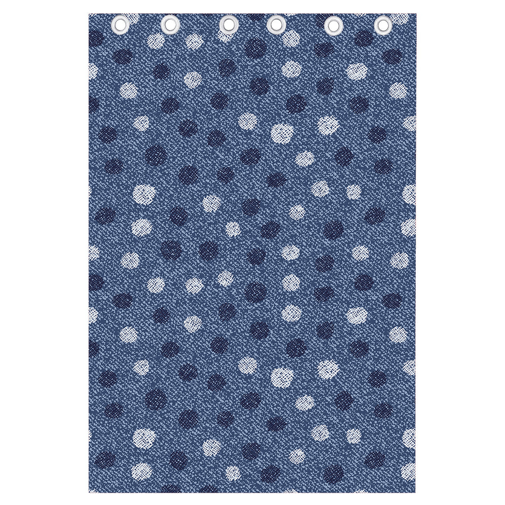 Cute Polka Dot Denim Jeans Pattern Print Curtain