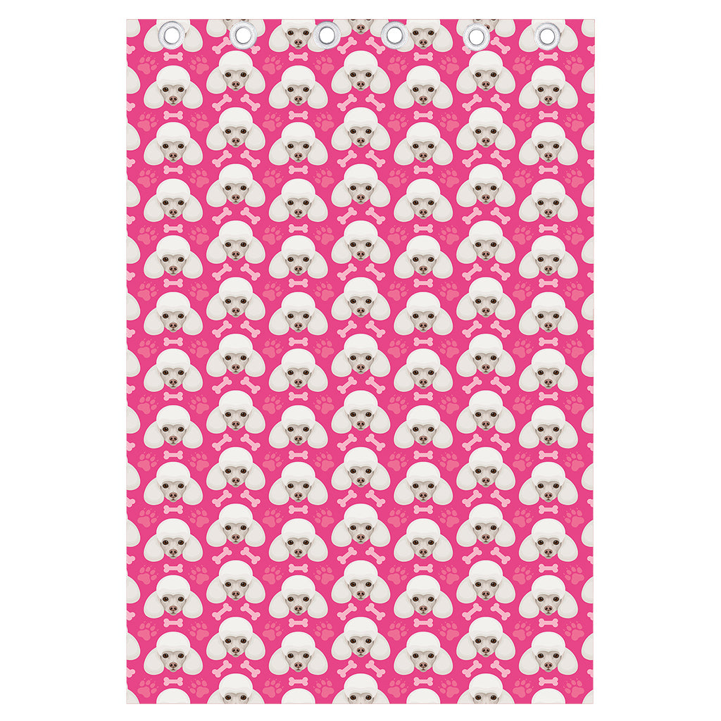 Cute Poodle Pattern Print Curtain