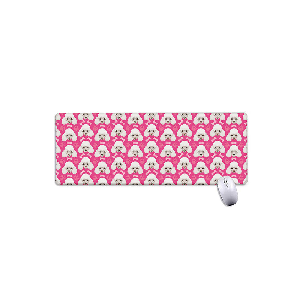 Cute Poodle Pattern Print Extended Mouse Pad