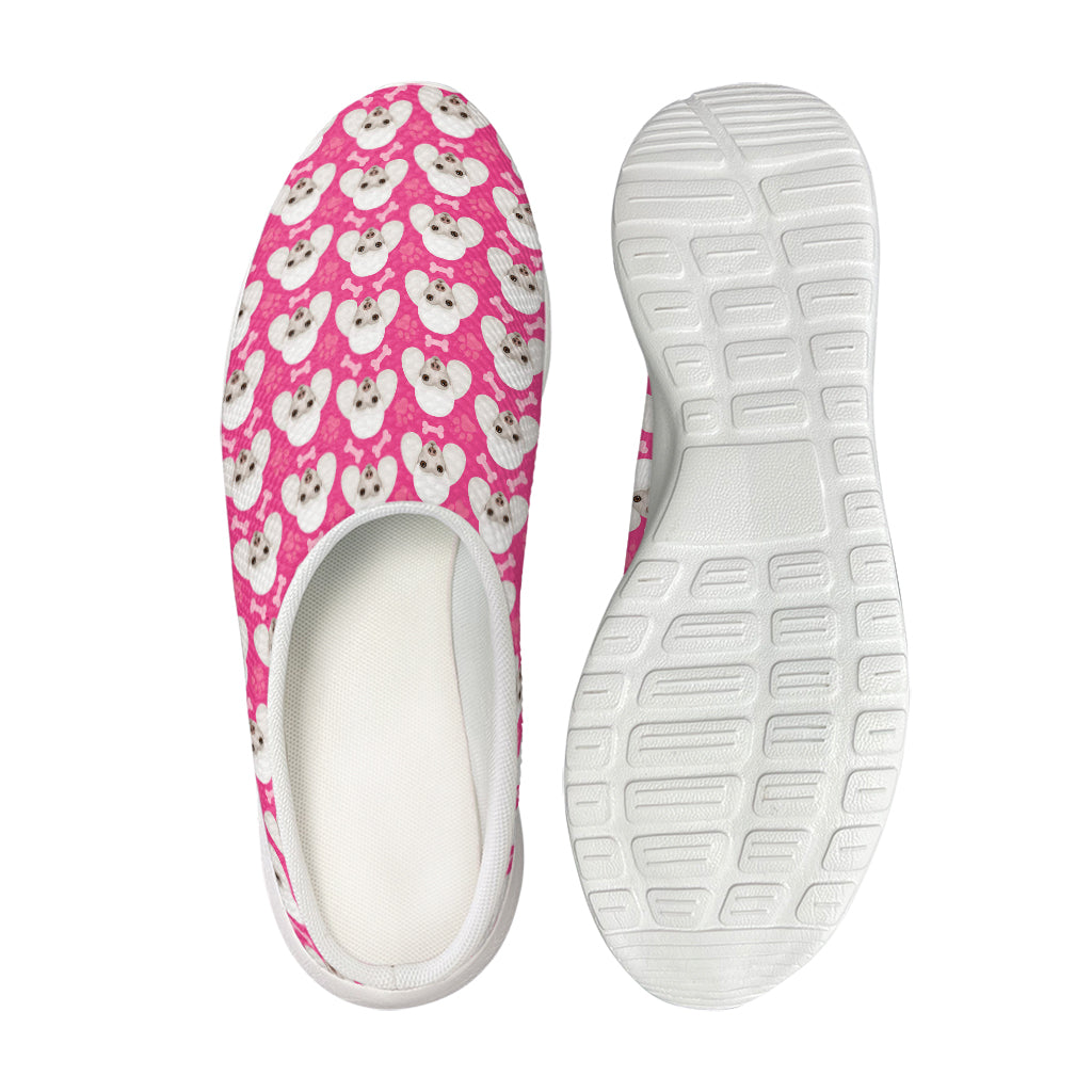 Cute Poodle Pattern Print Mesh Casual Shoes