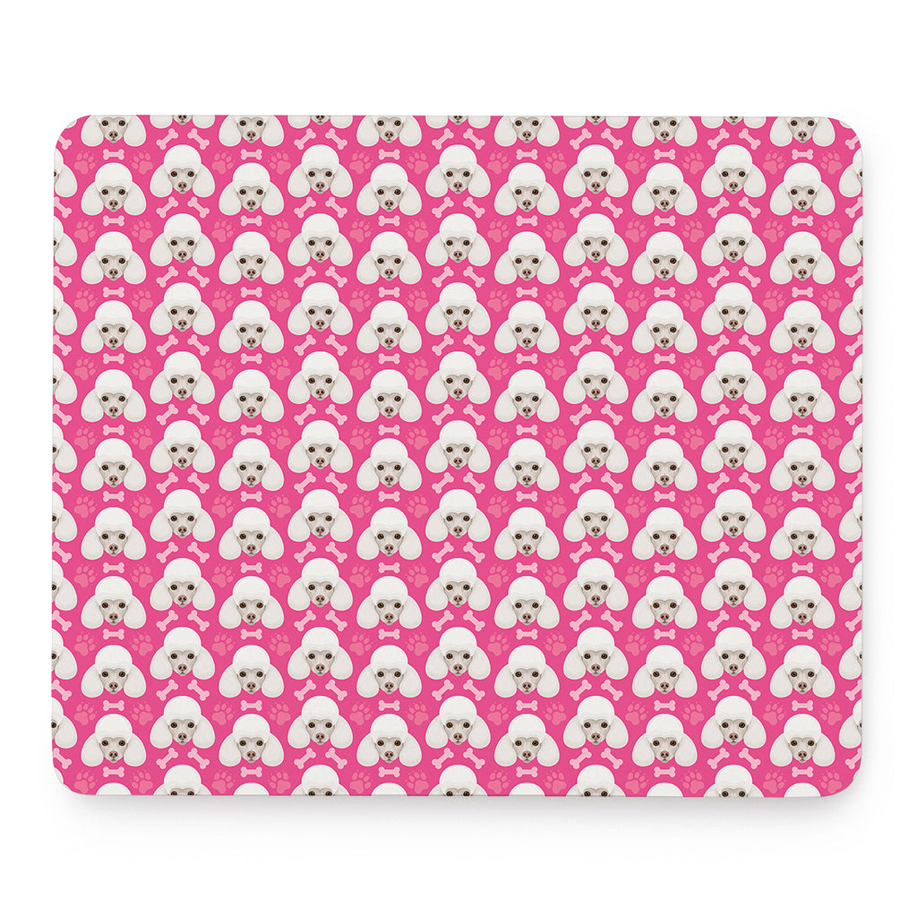 Cute Poodle Pattern Print Mouse Pad