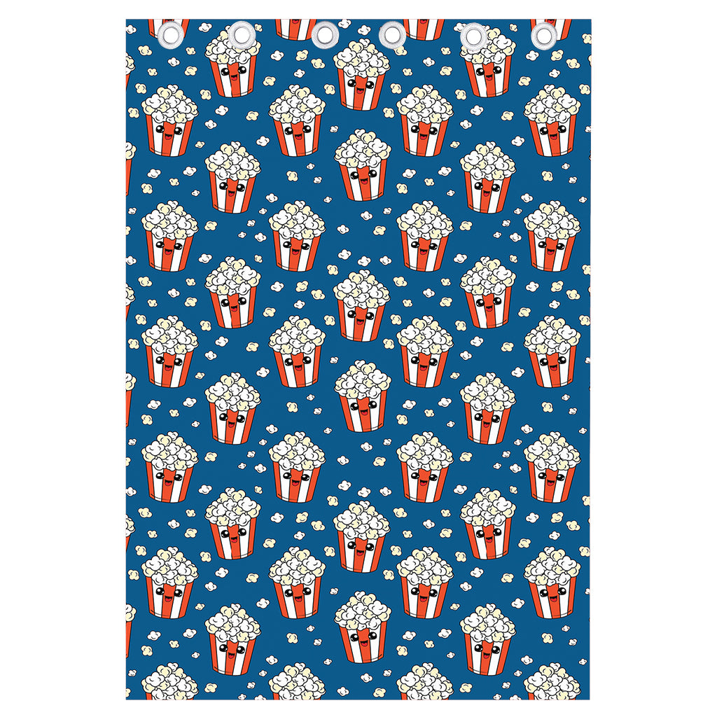 Cute Popcorn Box Pattern Print Curtain