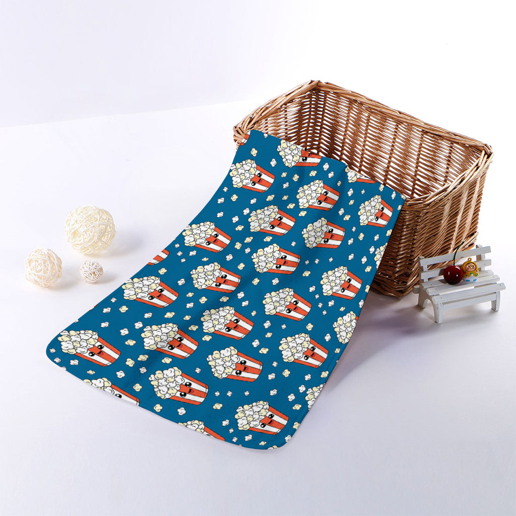 Cute Popcorn Box Pattern Print Towel