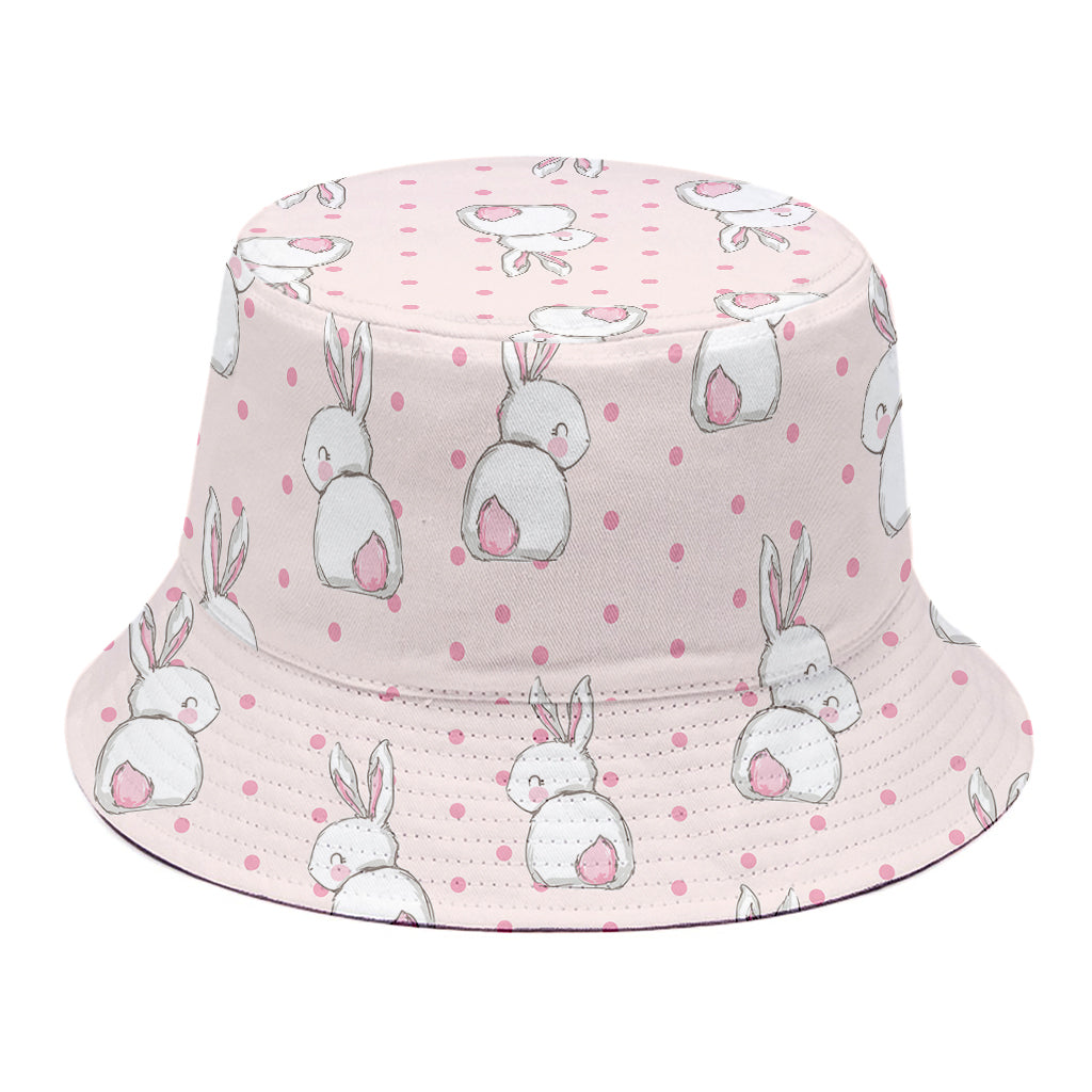 Cute Rabbit Pattern Print Bucket Hat
