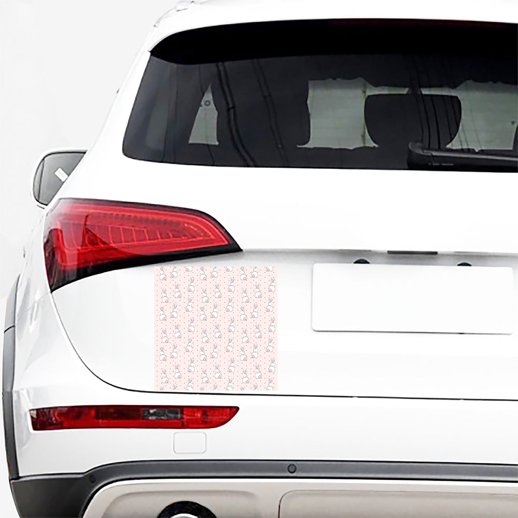 Cute Rabbit Pattern Print Car Sticker