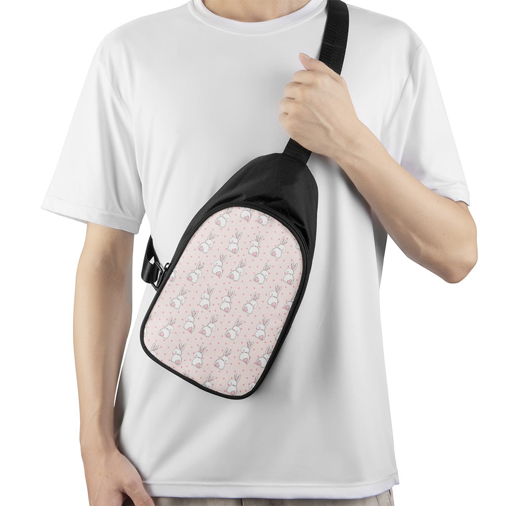 Cute Rabbit Pattern Print Chest Bag