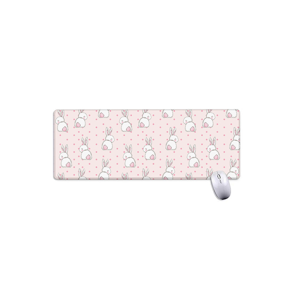 Cute Rabbit Pattern Print Extended Mouse Pad