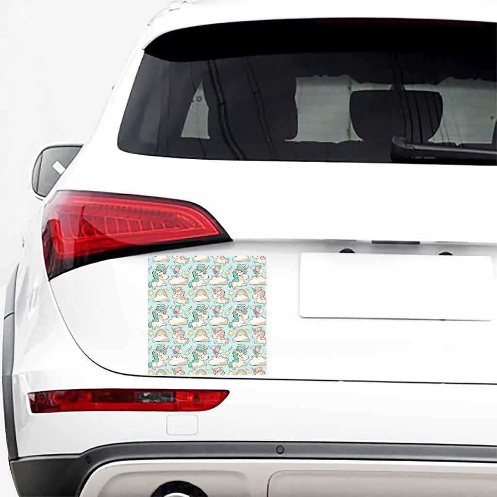 Cute Rainbow Unicorn Pattern Print Car Sticker