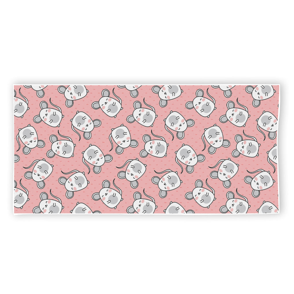 Cute Rat Pattern Print Beach Towel
