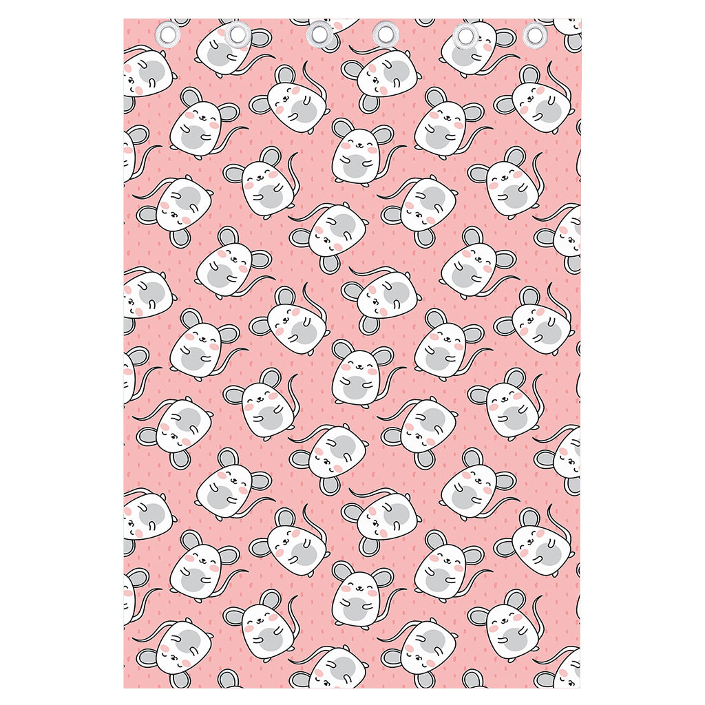 Cute Rat Pattern Print Curtain