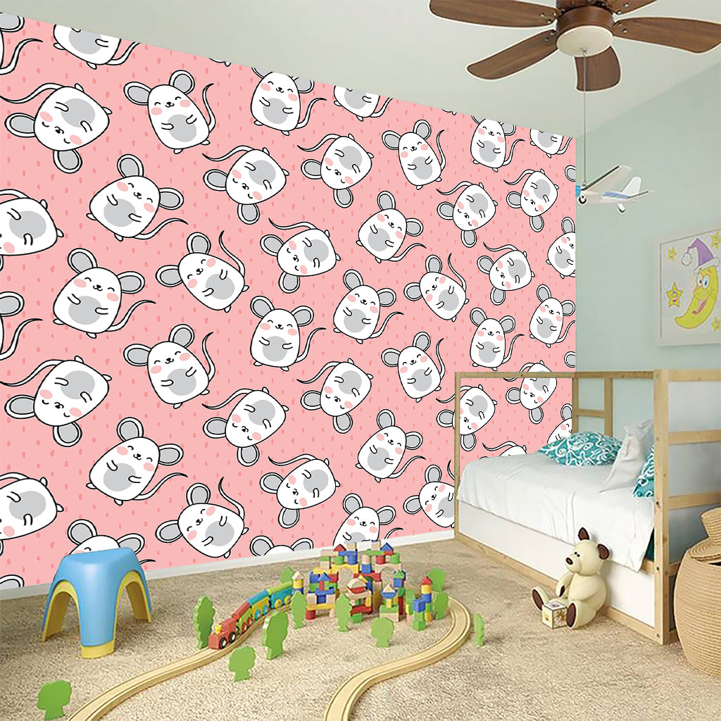 Cute Rat Pattern Print Wall Sticker