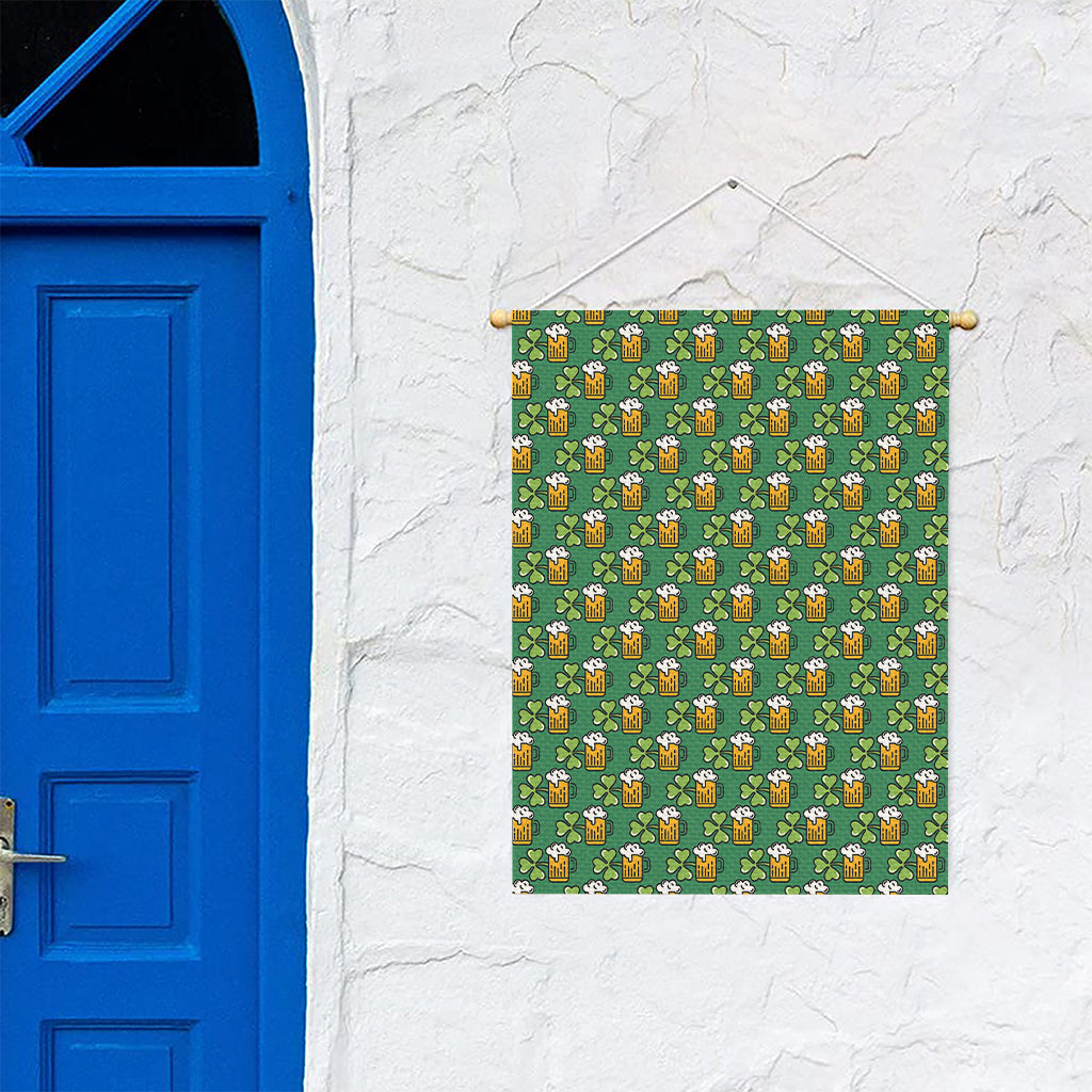 Cute Saint Patrick's Day Pattern Print Garden Flag