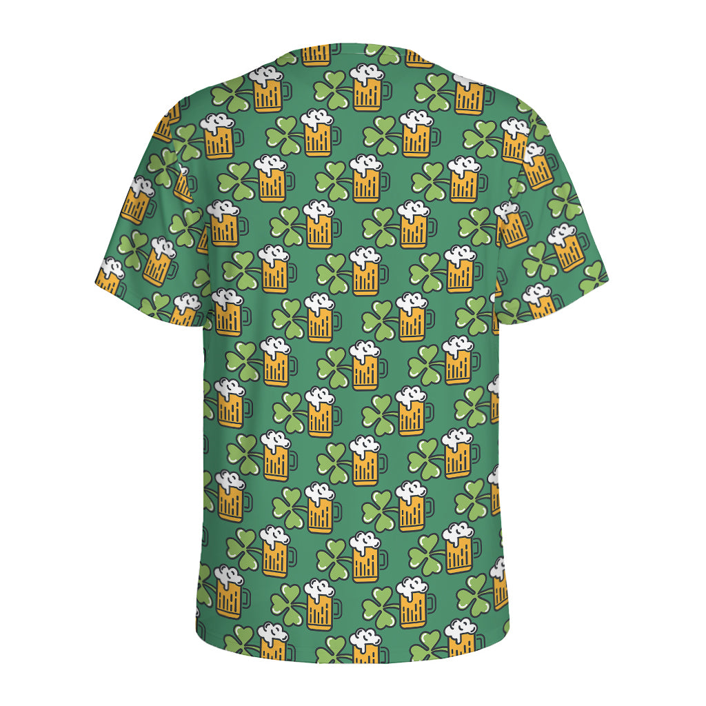 Cute Saint Patrick's Day Pattern Print Men's Sports T-Shirt