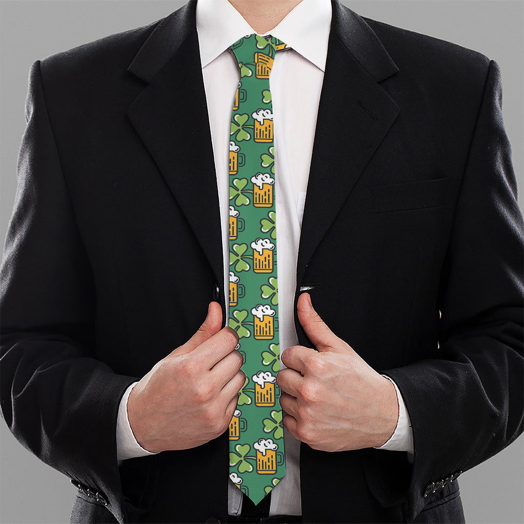Cute Saint Patrick's Day Pattern Print Necktie