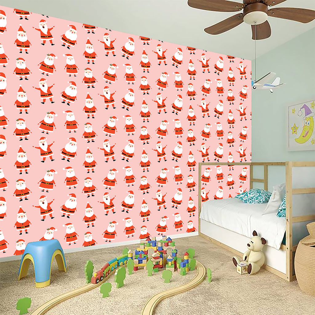 Cute Santa Claus Pattern Print Wall Sticker