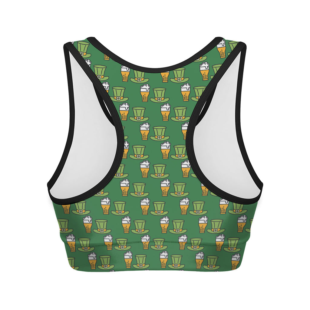 Cute Shamrock Saint Patrick's Day Print Women's Sports Bra