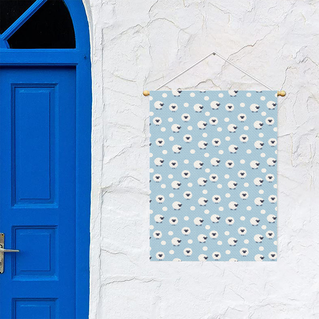 Cute Sheep Pattern Print Garden Flag