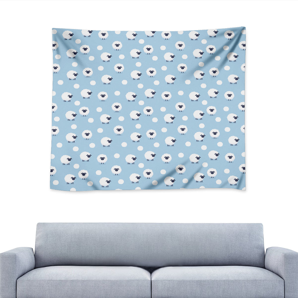 Cute Sheep Pattern Print Tapestry