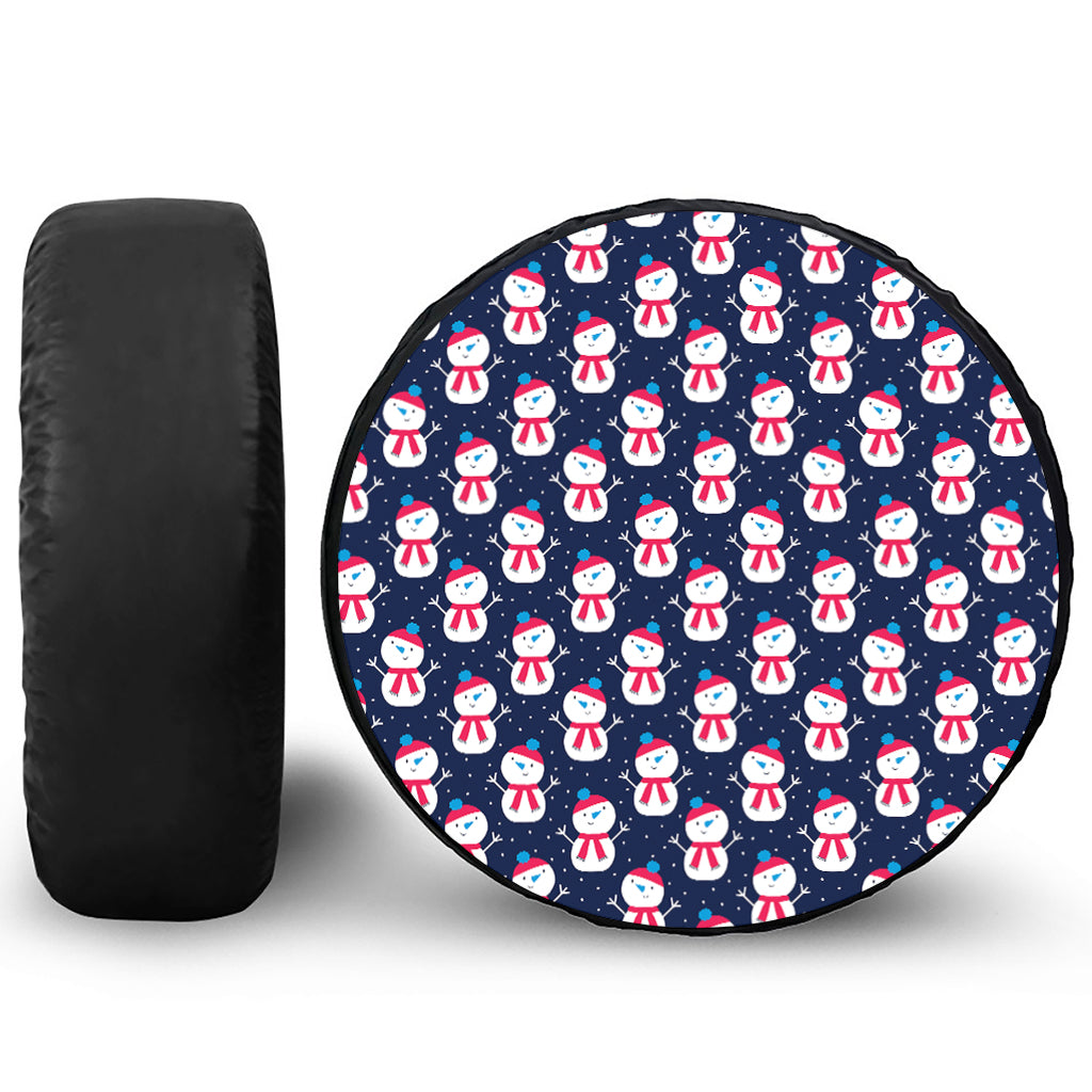Cute Snowman Pattern Print Tire Cover