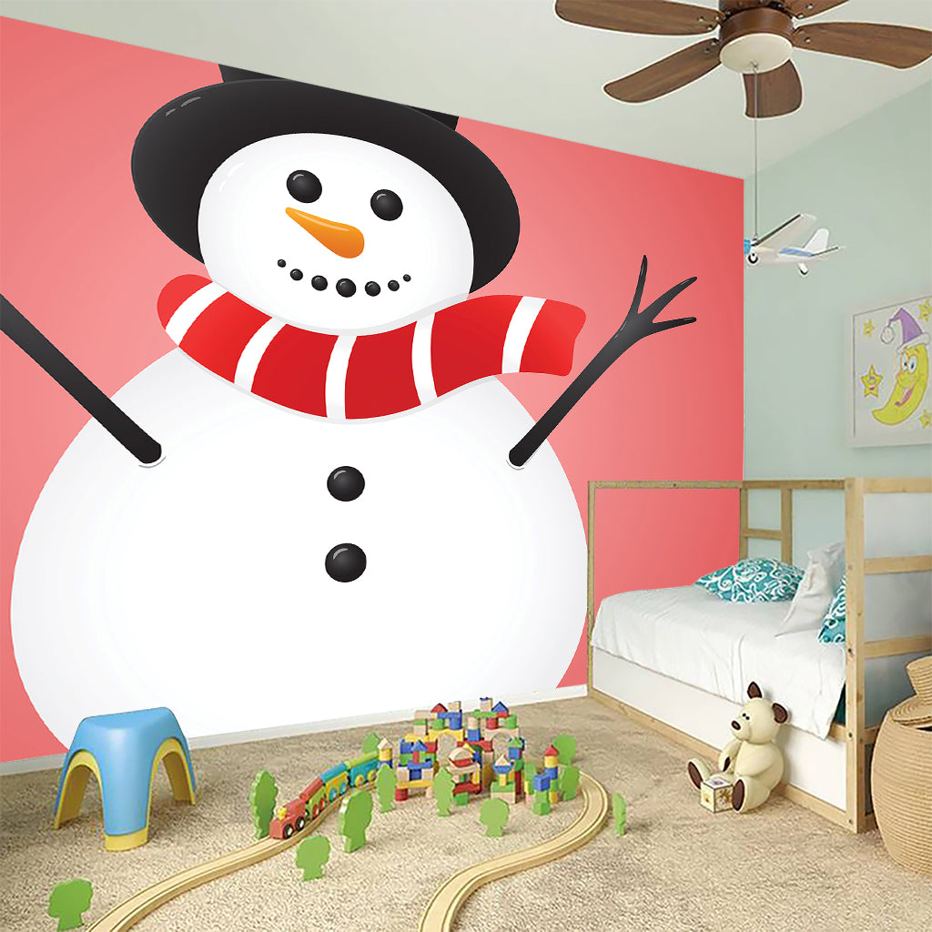 Cute Snowman Print Wall Sticker