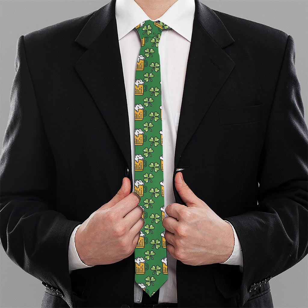 Cute St. Patrick's Day Pattern Print Necktie
