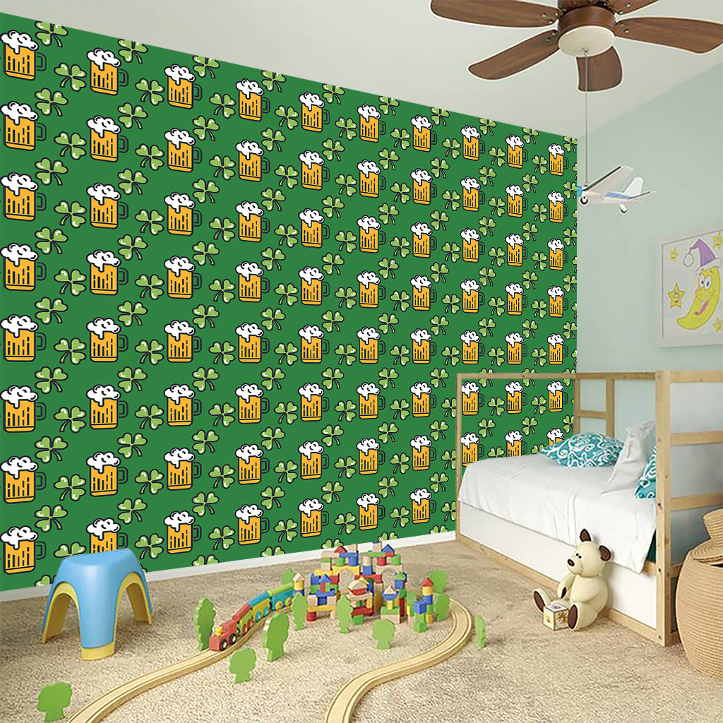 Cute St. Patrick's Day Pattern Print Wall Sticker