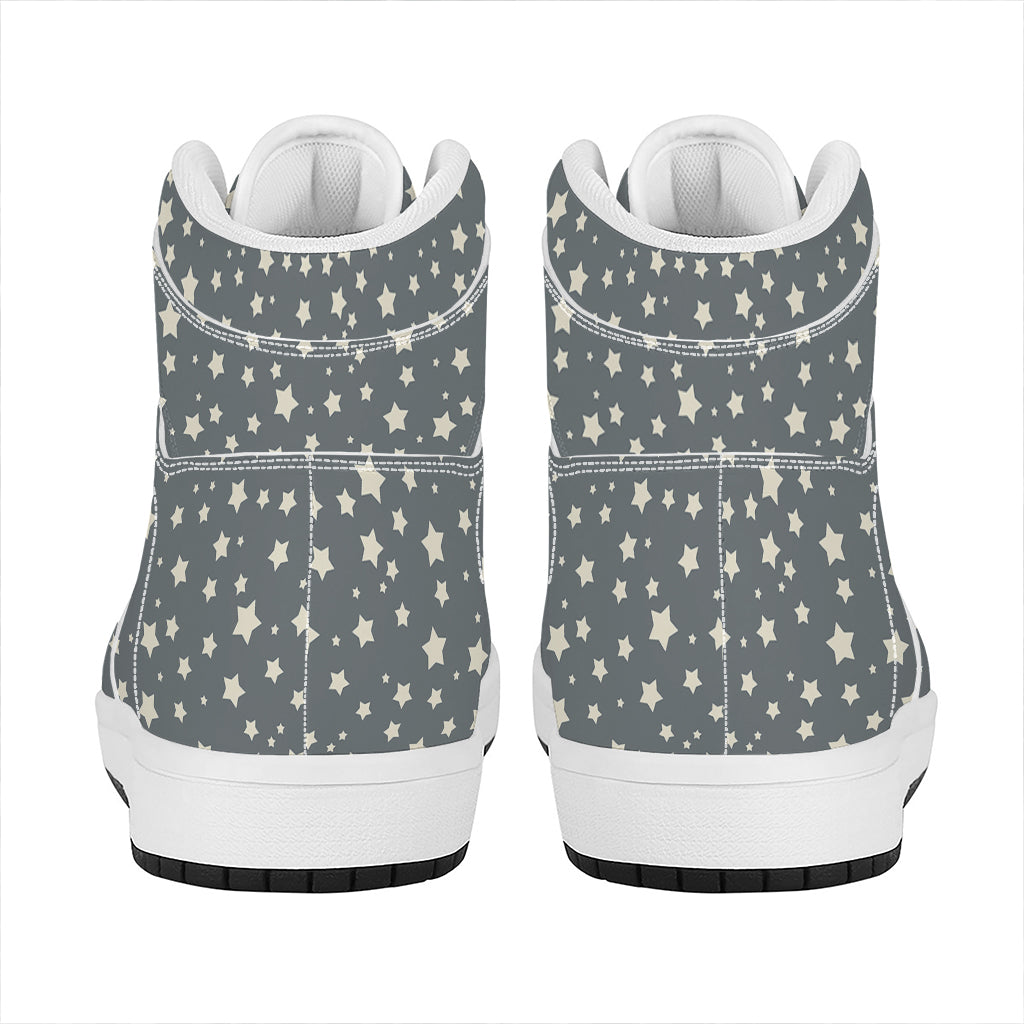 Cute Star Pattern Print High Top Leather Sneakers