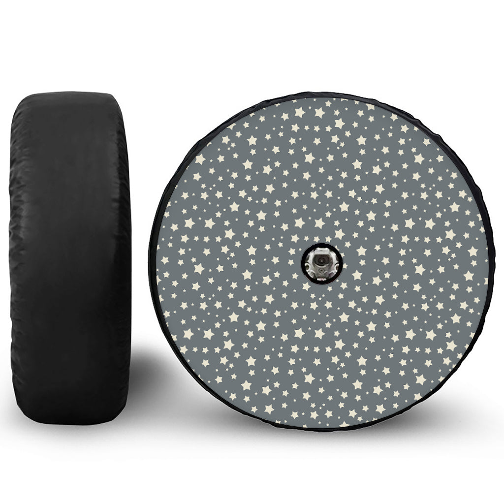 Cute Star Pattern Print Tire Cover With Camera Hole