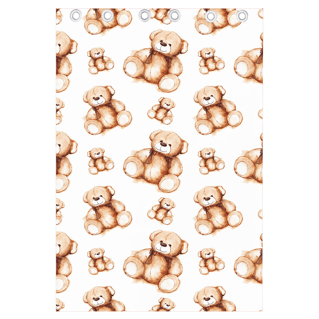 Cute Teddy Bear Pattern Print Curtain