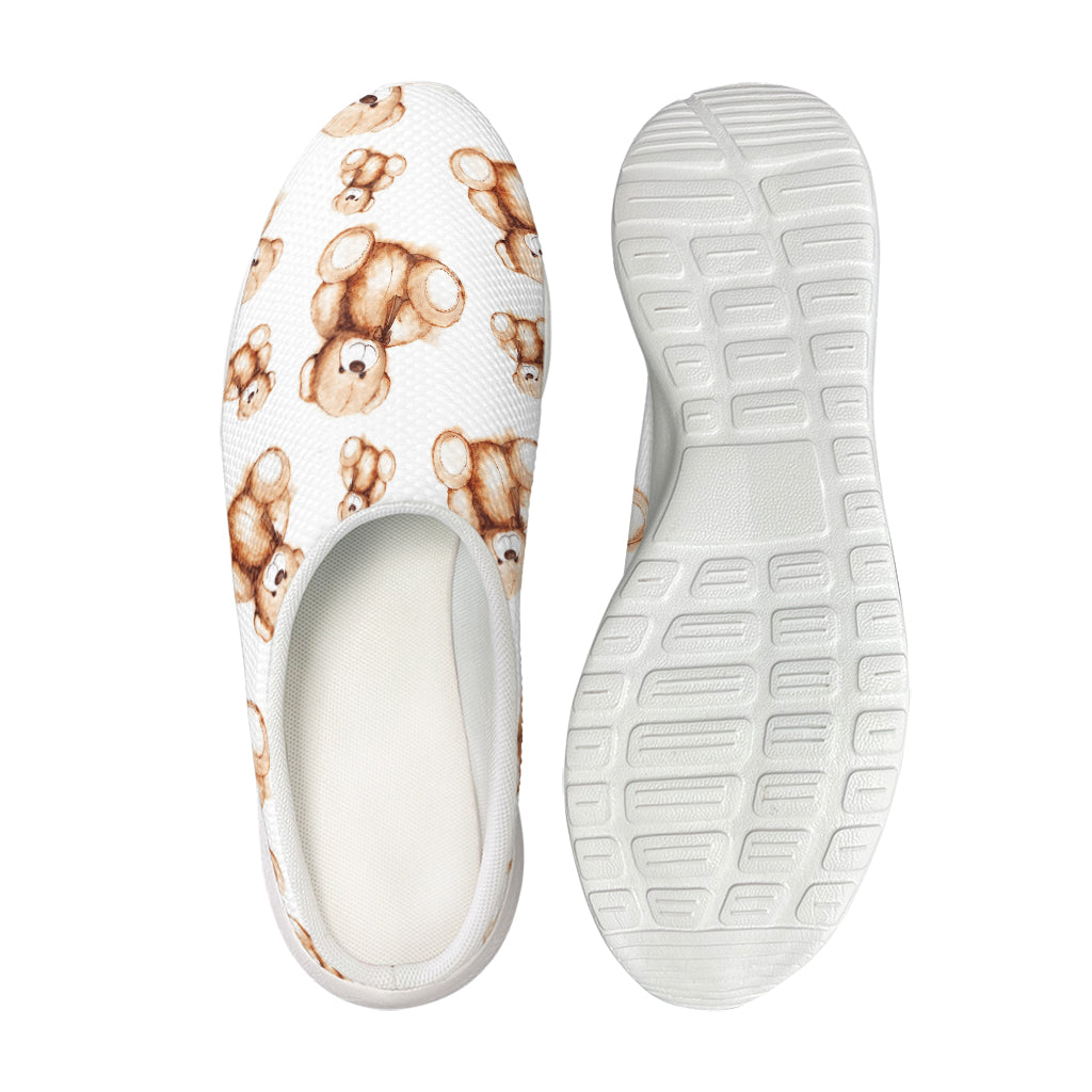 Cute Teddy Bear Pattern Print Mesh Casual Shoes